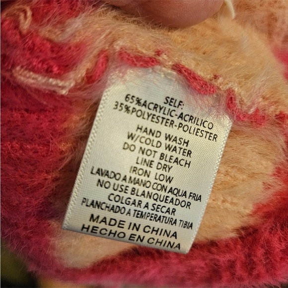 Pink Striped button up Sweater - Picture 4 of 6